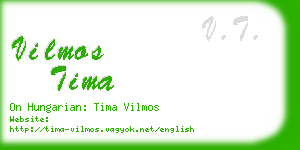 vilmos tima business card